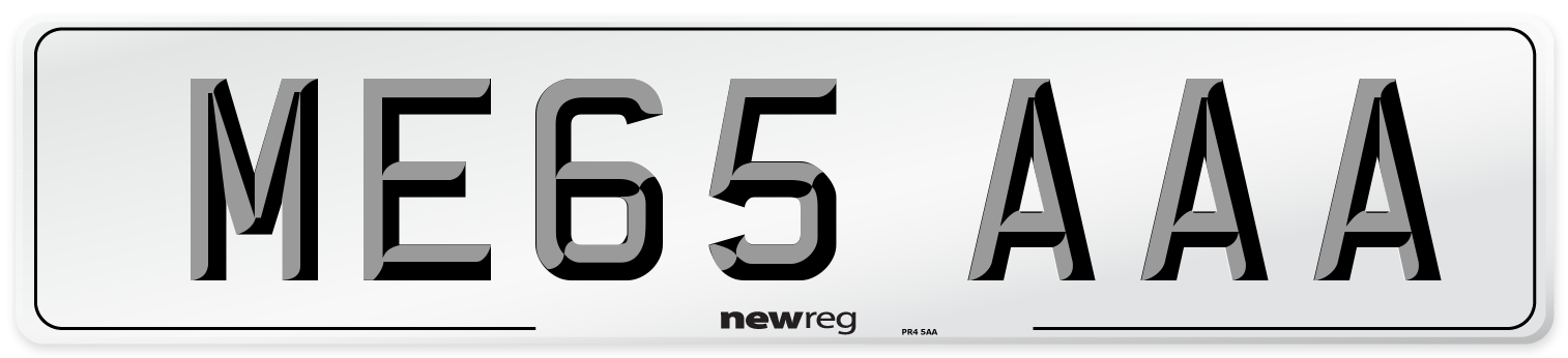 ME65 AAA Number Plate from New Reg